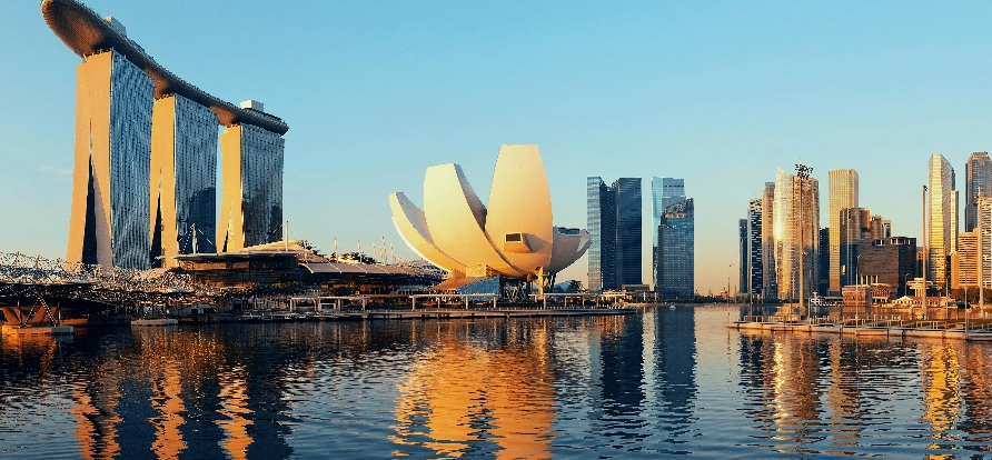 Cruise ship at scenic port with mountains