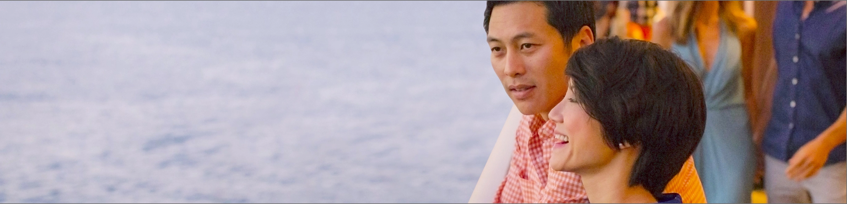 Cruise ship on turquoise ocean - aerial view