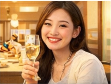 Happy woman on vacation