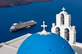 Why Cruise? - Santorini with cruise ship
